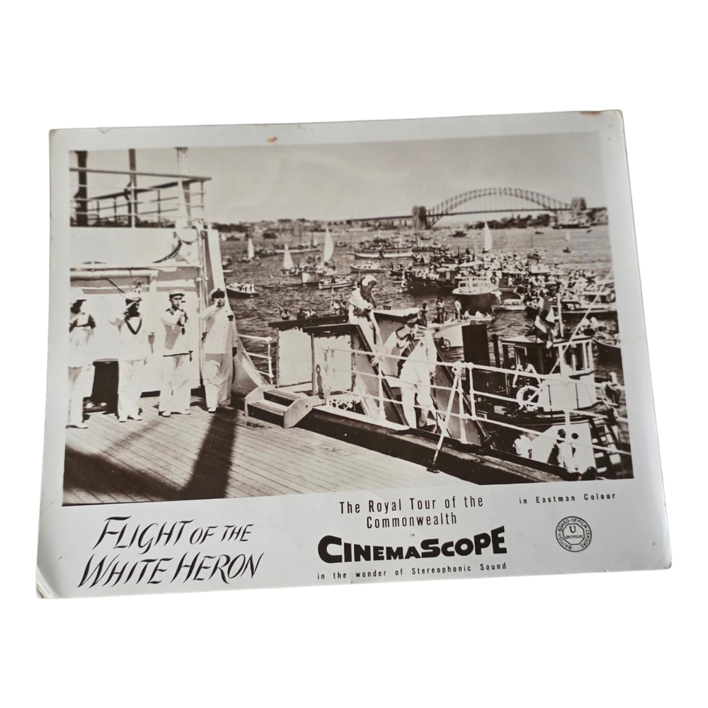Cinemascope 'Flight of the White Heron' Lobby Card - Black & White
